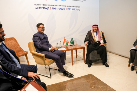Kiren Rijiju holds series of bilateral talks on sidelines of NAM Summit in Belgrade