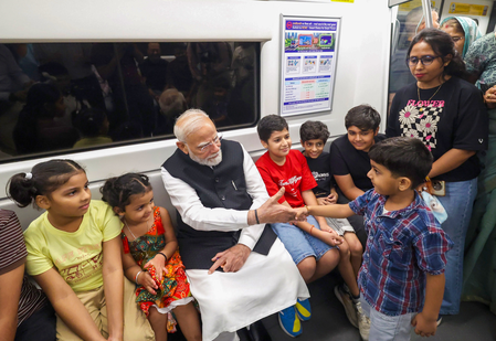 ‘I want to become like you’: Boy whispers into PM Modi’s ear during Delhi Metro ride