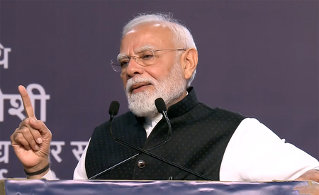 PM Modi showcases India’s 7.8 pc growth, contrasts ‘policy paralysis’ of previous era when ‘glass was half-empty’
