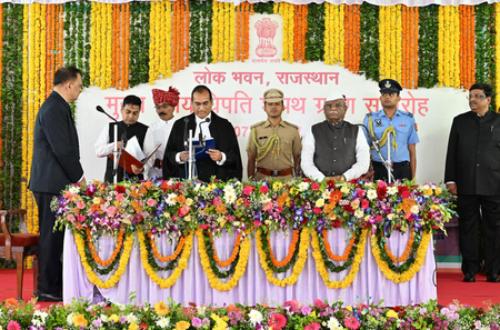 Justice Sanjay K. Agrawal sworn in as 44th Chief Justice of Rajasthan HC