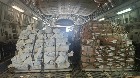 Eighth IAF aircraft carries 35 tonnes of relief and rescue supplies for disaster-struck Nepal
