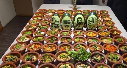 76 dishes, portraits of PM Modi and mother on a watermelon: TN chef’s unique greeting for 76th birthday