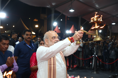 Gujarat: Kankaria Lakefront glows with 1.25 lakh diyas as HM Shah, CM Patel join celebrations