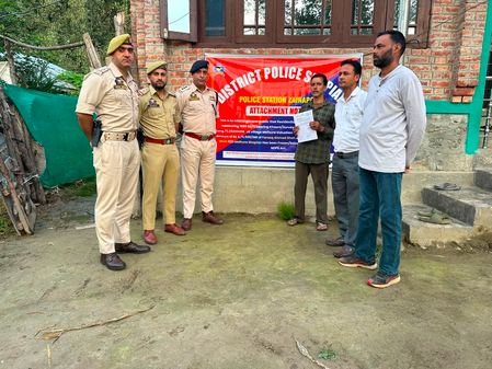 J&K Police in Shopian attaches property acquired through proceeds of drug trade