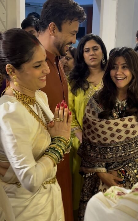 Ankita Lokhande explains Ekta Kapoor the significance of Gauri Poojan during Ganesh Chaturthi