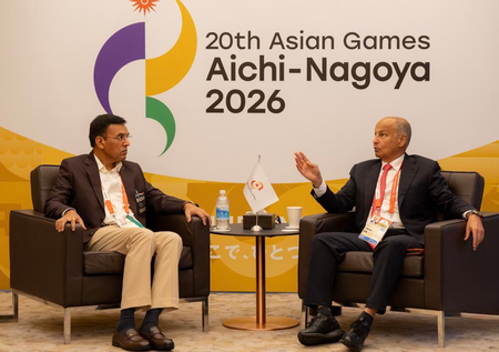 Asian Games: Sports Min Mandaviya meets OCA director, discusses strengthening India’s sporting ties