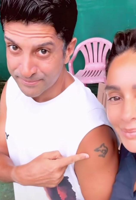 Shibani Akhtar gets a matching tattoo as husband Farhan Akhtar, asks ‘Cute or creepy?’