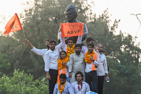 Reflects students’ support towards nation building efforts: Pralhad Joshi, Dharmendra Pradhan congratulate ABVP on DUSU poll victory