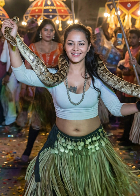Python used for dance during Ganesh immersion in Hyderabad rescued