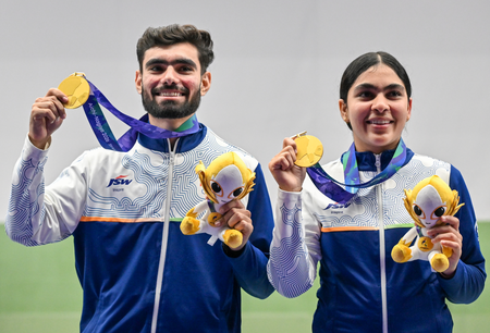 Asian Games: PM Modi congratulates Suruchi, Kamaljeet for 10m Air Pistol Mixed Team gold
