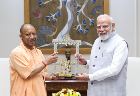 UP CM Yogi Adityanath meets Prime Minister Narendra Modi