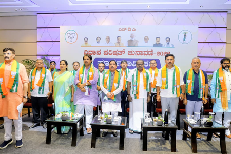 NDA leaders meet in Bengaluru; BJP-JD(S) to jointly contest 4 Council seats