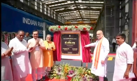 HM Shah unveils Rs 1,542-crore rail projects; inaugurates WAG-12 maintenance shed in Gujarat