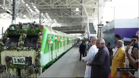 Amit Shah flags off India’s first LNG-powered train from Sabarmati