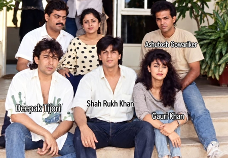Deepak Tijori shares rare gem throwback with Shah Rukh Khan, Gauri Khan from Kabhi Haan Kabhi Naa sets