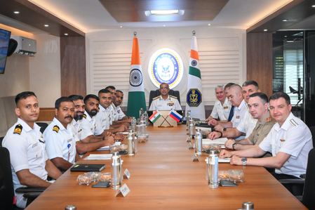Russian Navy delegation visits Southern Naval Command, Indian Naval Academy