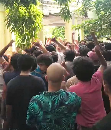 Chaos erupts in Kolkata’s SRFTI as right-wing group procession turns violent
