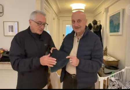 Anupam Kher gets special gift from Robert De Niro during visit to his home