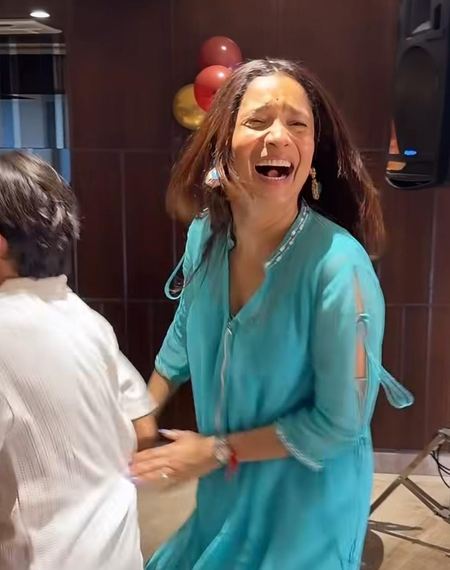 Ankita Lokhande dances with Arjun Bijlani’s son Ayaan, he shies away and runs off mid-dance