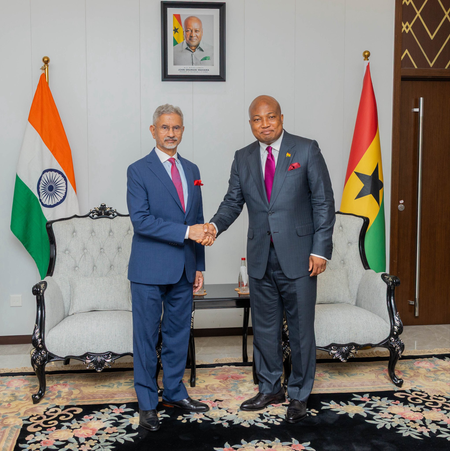 EAM Jaishankar meets Ghana’s FM to boost strategic ties in trade, defence, and technology