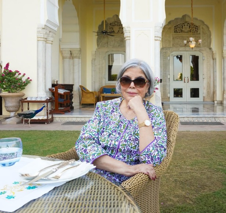 Zeenat Aman enjoys a day off in Jaipur, shops for silver and saris in bustling markets