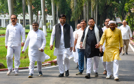 ‘Political frustration’: BJP, JD(U) on Mahagathbandhan’s protest march in Bihar