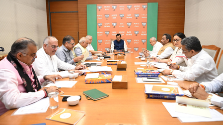 BJP President Nitin Nabin chalks poll strategy with national general secretaries