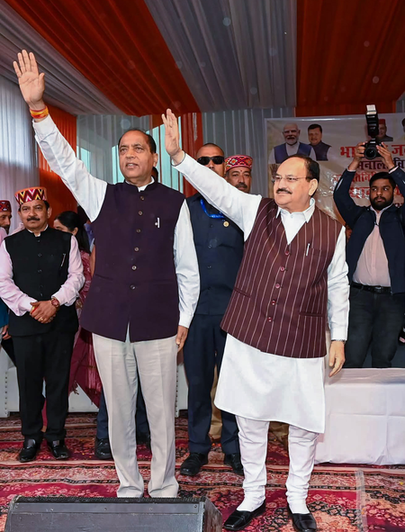 JP Nadda targets Sukhu govt over governance, healthcare projects