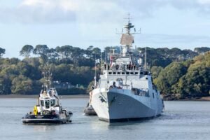INS Trishul arrives in UK’s Plymouth for Exercise Konkan-26 with Royal Navy