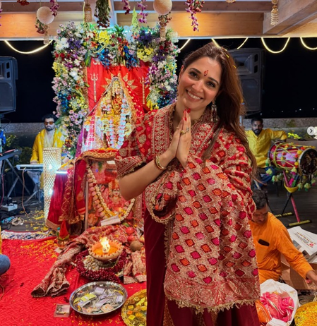 Tamannaah Bhatia celebrates Navratri with ‘Mata Ki Chowki’: Music, prayer and surrender