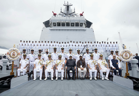 V-P Radhakrishnan commissions Navy’s first indigenous multi-purpose vessel Samarthak