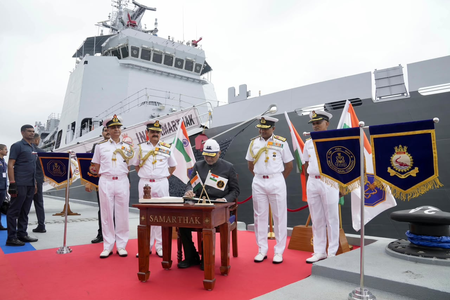 Newly commissioned multi-purpose warship INS Samarthak has 75 pc indigenous equipment
