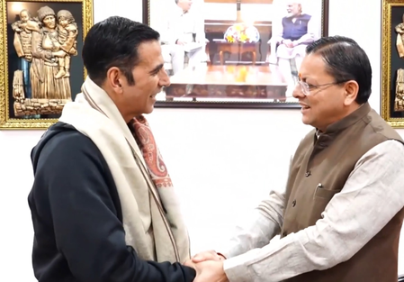 Akshay Kumar meets Uttarakhand CM Pushkar Singh Dhami, talk about film Policy in the state