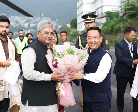 Sikkim Governor-designate Dushyant Gautam arrives in Gangtok ahead of oath ceremony