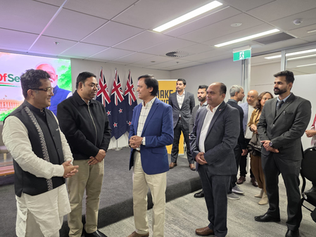 MoS Margherita meets members of Indian diaspora in New Zealand’s Auckland