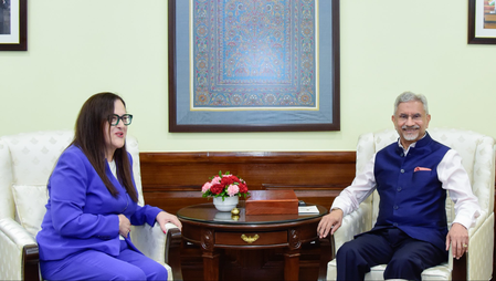 EAM Jaishankar meets outgoing Greek envoy Koutsomitopoulou, appreciates her contributions to ties