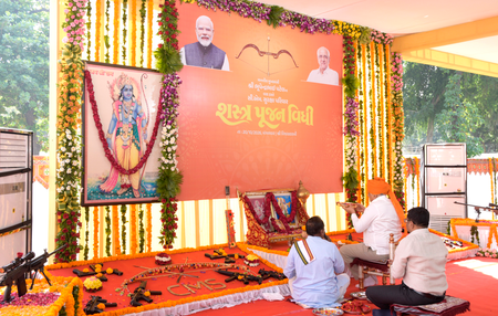 Gujarat CM performs traditional ‘Shastra Puja’, stresses duty and righteous action