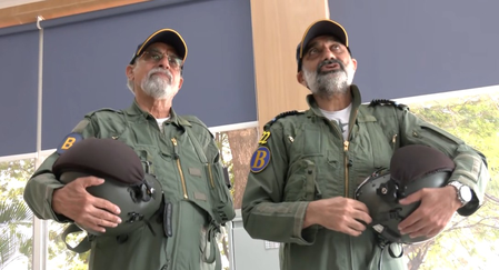 IAF chief A.P. Singh takes final trainer sortie in Kiran aircraft with his first flying instructor