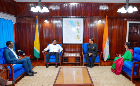 Indian envoy presents credentials to Guyana President, emphasises strengthening ties