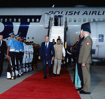 Polish PM Donald Tusk arrives in Delhi for three-day visit