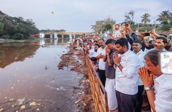 Annamalai Participates in Shanmuga River Cleaning Initiative in Palani